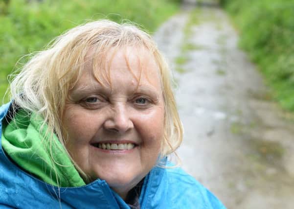 Debbie North who is campaigning for more disabled people to be able to enjoy the beauty of the Yorkshire Dales through the use of special all-terrain wheelchairs. pictured at Malham Tarn, where Debbie has helped fundraise for an all-terrain wheelchair to be in place at the National Trust property. 10 July 2017.  Picture Bruce Rollinson