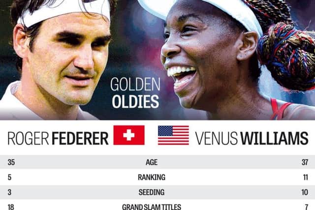 Roger Federer and Venus Williams (Graphic: Graeme Bandeira)