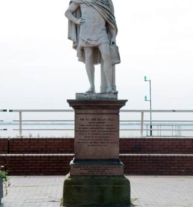 Statue of Sir William De-La-Pole, Victoria Pier, Nelson Street, Hull. Picture James Hardisty.