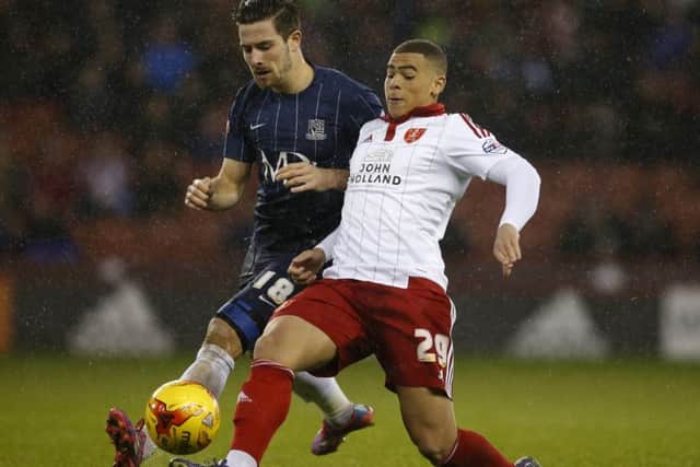 Sheffield United target Ryan Leonard, left, playing against the Blades (Picture: Sport Image)