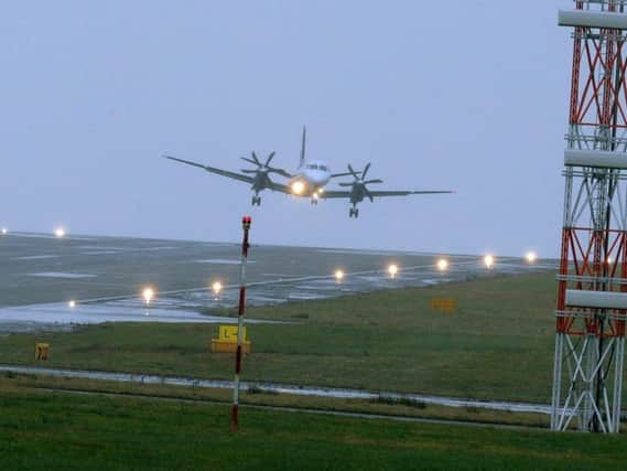 A bumpy landing into Leeds Bradford Airport. NOTE: Stock photo.