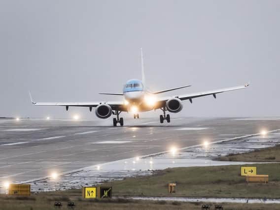 A bumpy landing at Leeds Bradford Airport. Photo: Danny Lawson/ PA Wire