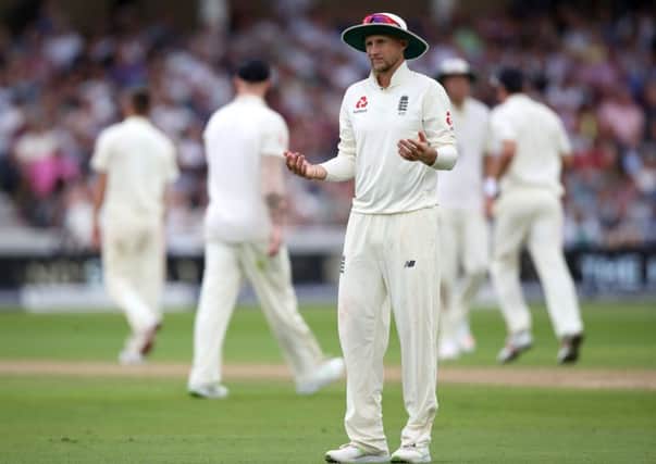 England captain Joe Root shows his frustration during day three dagainst South Africa at Trent Bridge. Picture: Nick Potts/PA
