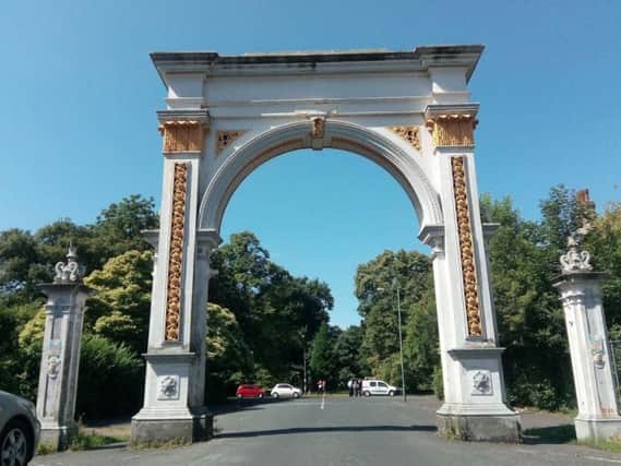 The ornamental archway which will be restored