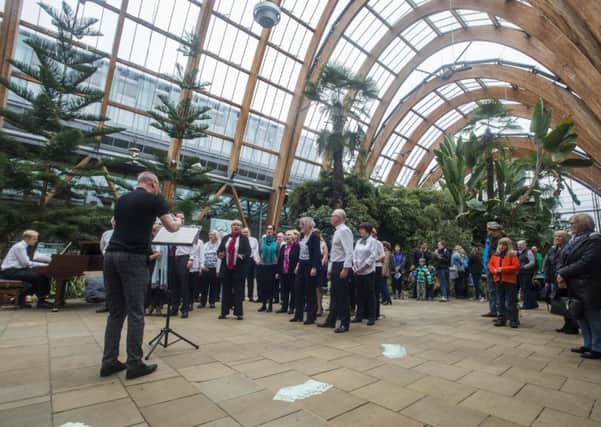 Dore and Totley Operatic Society performing The Mikado in Sheffield's Winter Gardens - one of 79 Green Flag award winners
