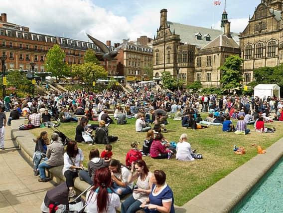 Free Tramlines entertainment in The Peace Gardens