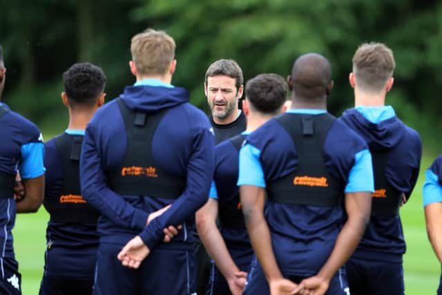Leeds United boss Thomas Christiansen is hoping to maxmimise the time spent out in Austria with his players. 
Picture: Varleys Picture Agency