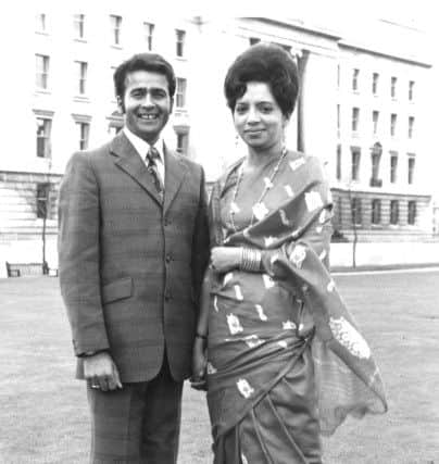 Adil Ray's parents Raja Abdul Rehman and Nargis Din - circa 1970. PA Photo/BBC/Wall to Wall Media/Nargis Din.
