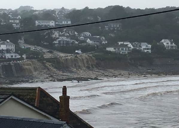 Picture courtesy of Adam Powers @adamvtpowers, of flash flooding in the coastal village of Coverack in Cornwall.