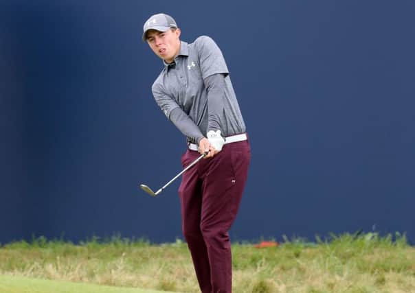 Sheffield's Matt Fitzpatrick chips onto the 18th during day one of the Open Championship (Picture: Richard Sellers/PA Wire).