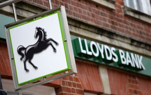 File photo dated 18/03/14 of a Lloyds Bank sign, as Lloyds Banking Group has made more than Ã‚Â£10 million of compensation offers and hardship payments to customers affected by the HBOS fraud scandal.  PRESS ASSOCIATION Photo. Issue date: Friday July 21, 2017. Thirty customers have either now received a compensation offer or are in the "detailed stages" of assessment and will receive an offer shortly, the lender said on Friday. See PA story CITY Lloyds. Photo credit should read: Andrew Matthews/PA Wire