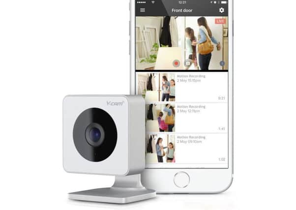 The tiny Evo security camera sends live video to your phone and stores it in the cloud
