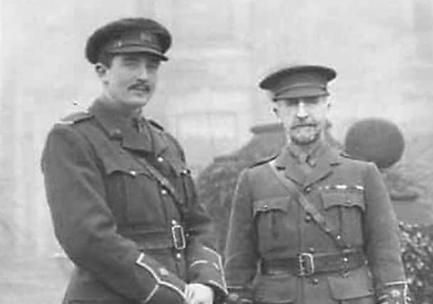 Colonel Gascoigne right with  grandson Douglas killed in WWII