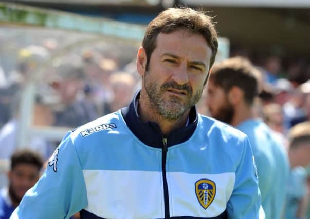 Leeds head coach Thomas Christiansen during July's pre-season friendly at Guiseley. Picture: Tony Johnson.