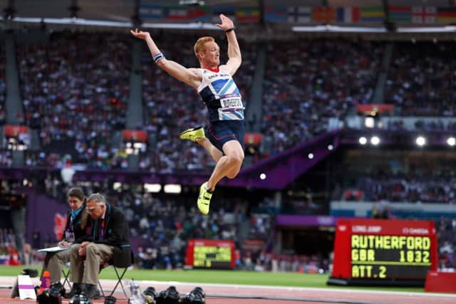 Great Britain's Greg Rutherford on in action during the Men's Long Jump.