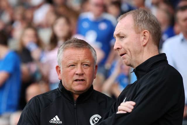 WINNING TEAM: Chris Wilder with assistant Alan Knill. Picture: Lynne Cameron/Sportimage