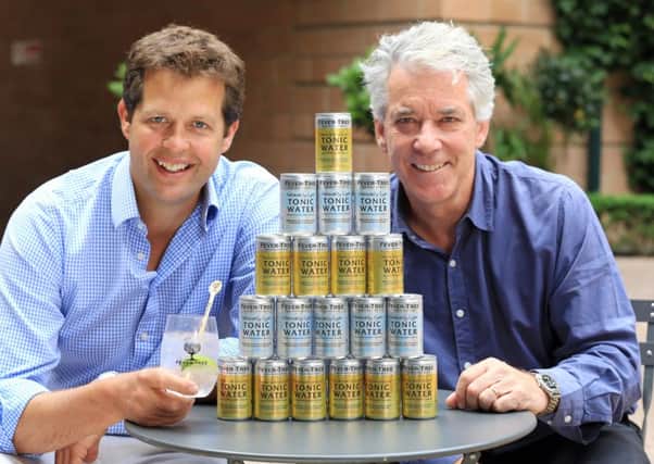 Fever-Tree founders Tim Warrillow and Charles Rolls can pyramid