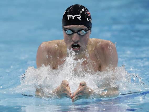 Max Litchfield in action during his record-breaking swim in Budapest (Photo: PA)