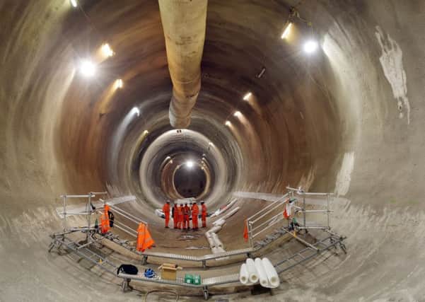 One of the Crossrail tunnels under construction 35 metres below the streets of Whitechapel, east London. But is the North getting its fair share of Government spending? (PA).