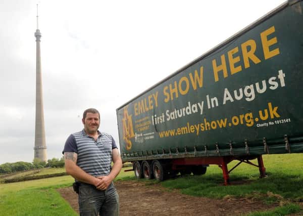Richard Hampshire who is hosting Emley Show on his farm in the village. Picture by Scott Merrylees.