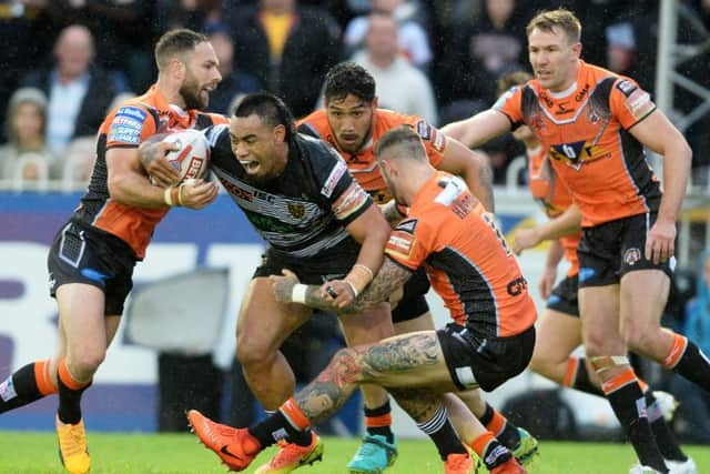 Mahe Fonua has been identified as one of Hull FC's main threats by Leeds Rhinos. Picture: Bruce Rollinson