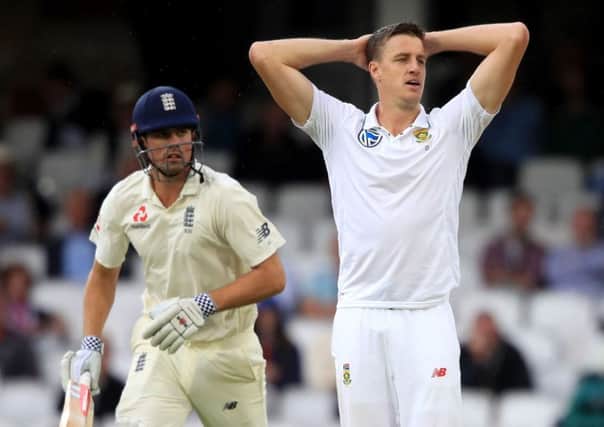 South Africa's Morne Morkel reacts as England's Alastair Cook adds to his tally one day one of the third Test at The Oval (Picture: John Walton/PA Wire).