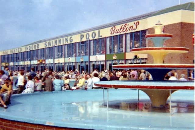 Holidaymakers in the swinging sixties enjoy the facilities at the former Filey Butlin's camp.