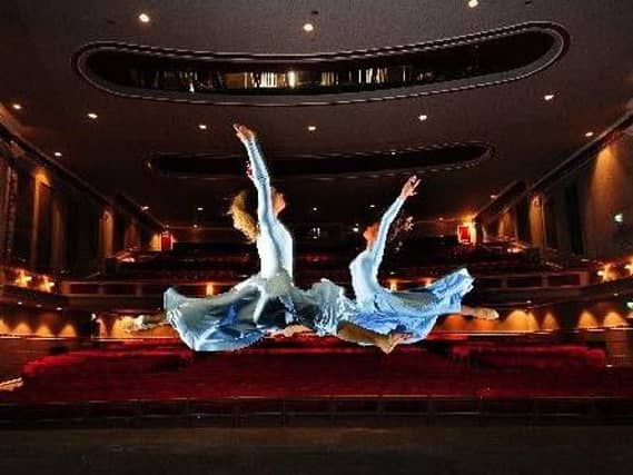 Keziah Dean (left) and Isabelle Heath from NAPA are pictured on stage at Hull New Theatre