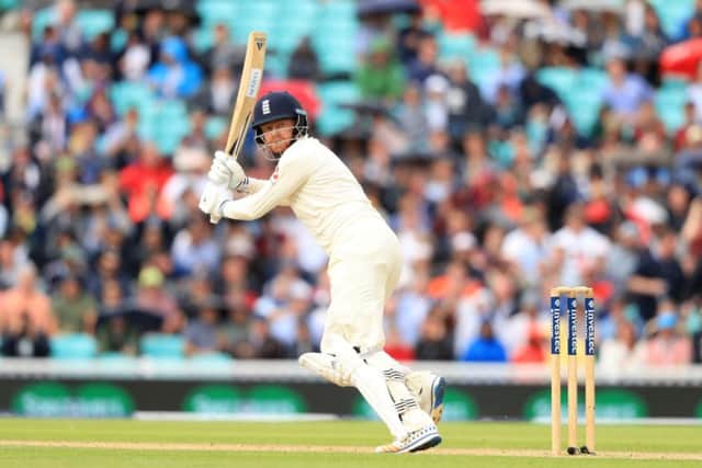 England's Jonny Bairstow scored a quickfire half century on day four at The Oval. Picture: Adam Davy/PA