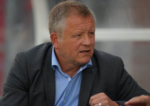 Ready for action: Blades chief Chris Wilder.
Picture: Robin Parker/Sportimage
