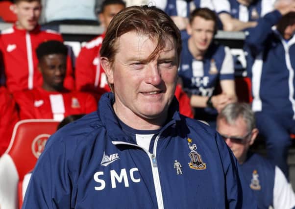 Bradford manager Stuart McCall: Hoping to lay down marker.