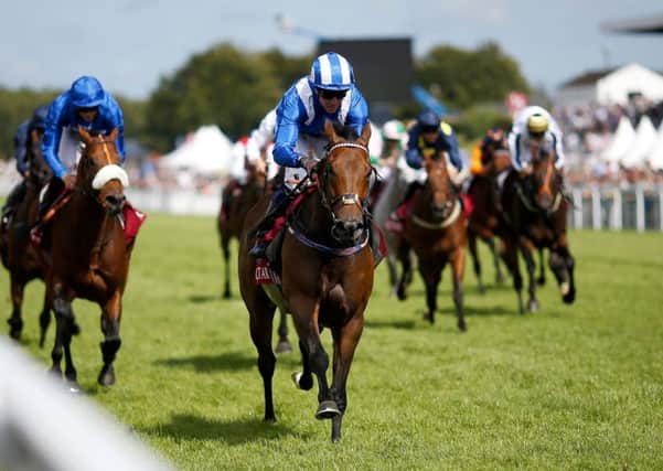 Jim Crowley steered Battaash to victory in the King George Stakes at Goodwood.