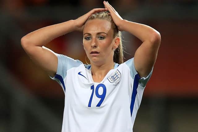 England's Toni Duggan appears dejected during the UEFA Women's Euro 2017 match at the De Grolsch Veste, Enschede. (Picture: Mike Egerton/PA Wire)