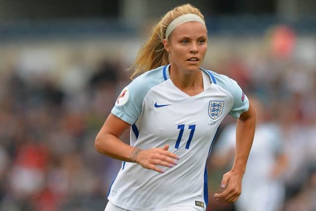 Harrogate's Rachel Daly playing for England last year.