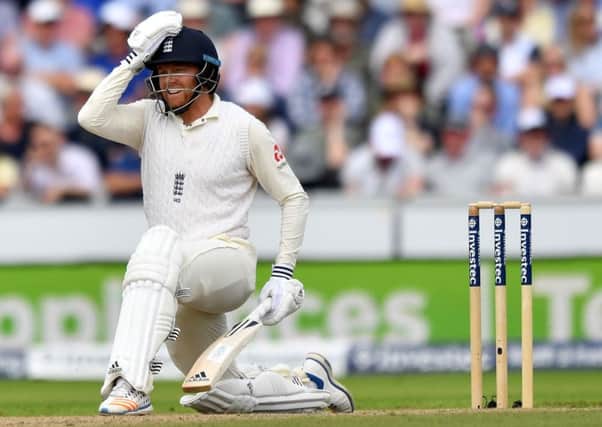 Gone: England's Jonny Bairstow is given out lbw for 99.
Picture: PA