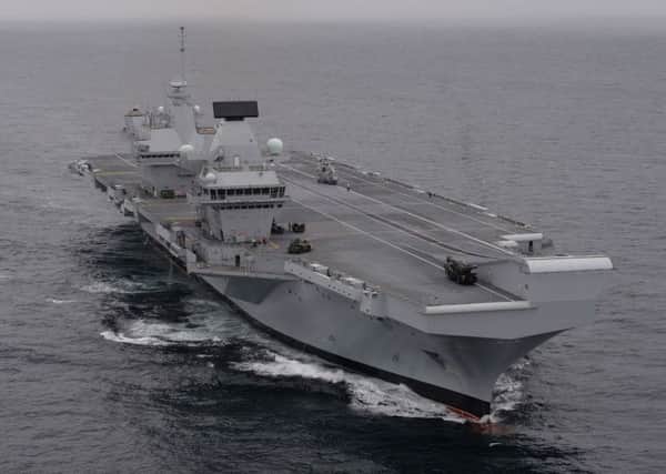 The Royal Navy's flagship HMS Queen Elizabeth