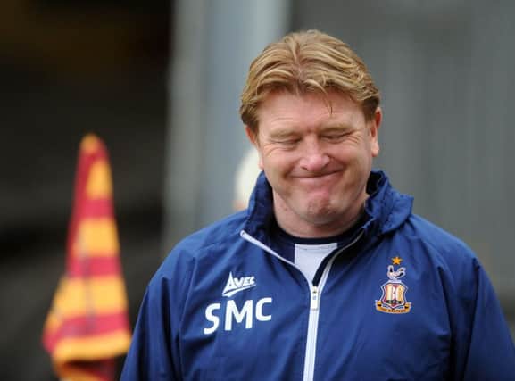 Dismay: Stuart McCall was frustrated last season that Bradford City could not replicate their League form in the two major Cup competitions. Picture: tony johnson