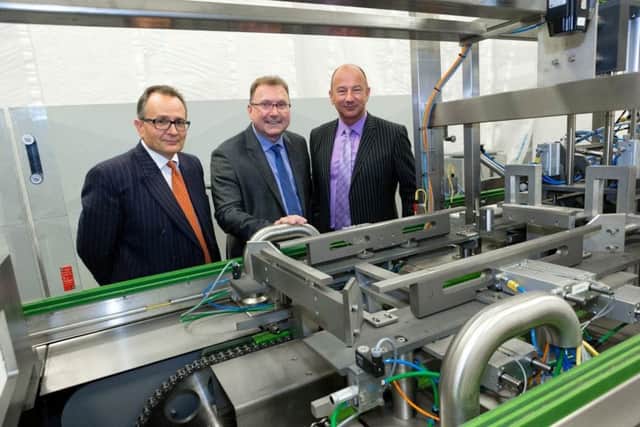 from left to right Andrew Marsh, Barclays; Paul Wilson, Allied Protek and Kevin Peart, Barclays