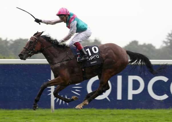 On the way: Enable remains on course to try for a fourth top-level success of the season in the Darley Yorkshire Oaks at York.
