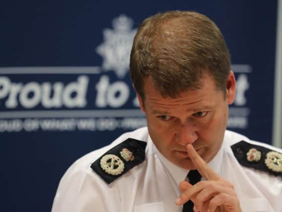 Northumbria Police Chief Constable Steve Ashman during a press conference in Newcastle after police paid a convicted child rapist almost 10,000 to spy on parties where they suspected under-age girls would be intoxicated and sexually abused as part of the force's Operation Shelter into child sexual exploitation in Newcastle. Picture: Owen Humphreys/PA Wire