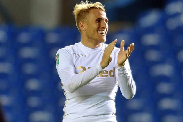 Samuel Saiz shows his delight at the final whistle. (Picture: Tony Johnson)