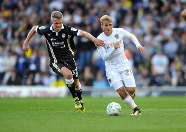 Samuel Saiz, pictured going past Vale's Michael Tonge, was later accused of spitting at an opposing player by Vale boss Michael Brown. (Picture: Tony Johnson)