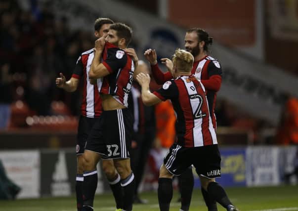 Ched Evans of Sheffield United celebrates scoring the equaliser against Walsall (Picture: SportImage)