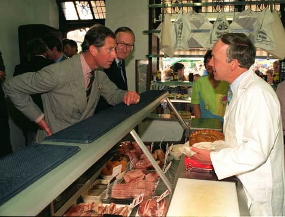 Prince Charles popped into Appleton's butchers shop  in Ripon Market Square where the owner Roger Gaunt presented him with a specially made pork pie.