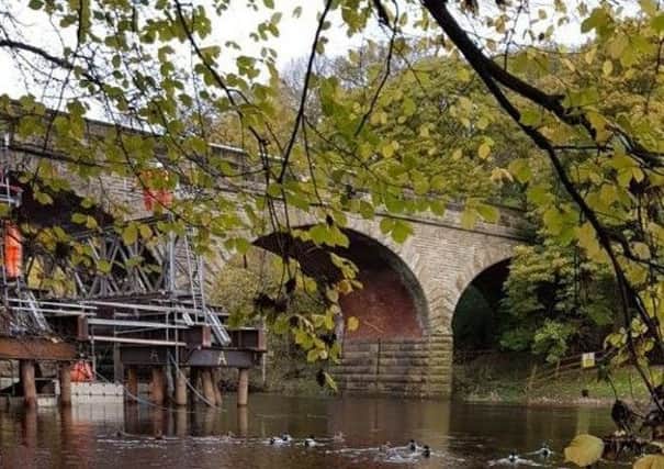Work taking place on Linton Bridge earlier this year.