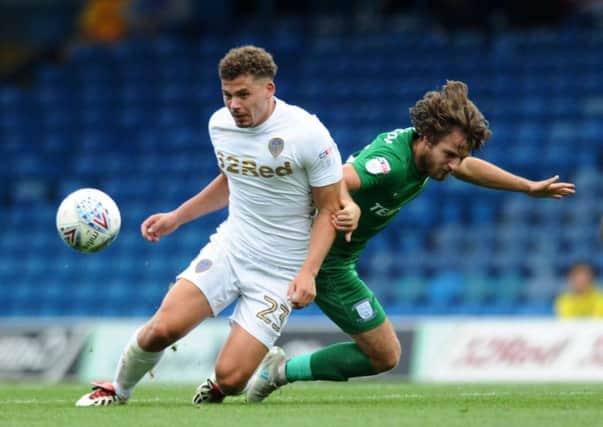 Leeds United's Kalvin Phillips is brought down by Preston's Ben Pearson, earning him a red card during Saturday's game. (Picture: Jonathan Gawthorpe)