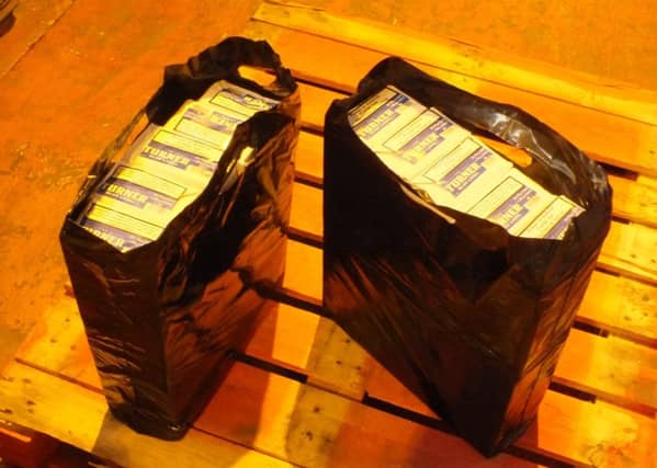 The tobacco found in Donald Andrew's van.