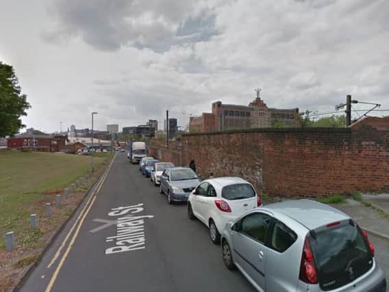 The car collided on Railway Street, Leeds. Picture: Google