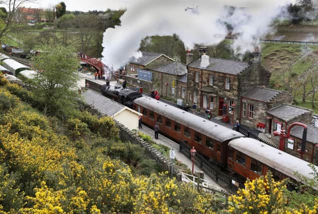 A steam train pulls into Goathland Station bound for Pickering on the North York Moors Railway.  Picture: Bruce Rollinson