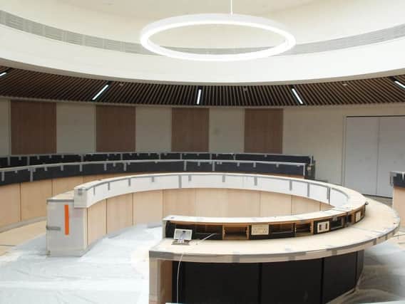 The new council chamber at Knapping Mount